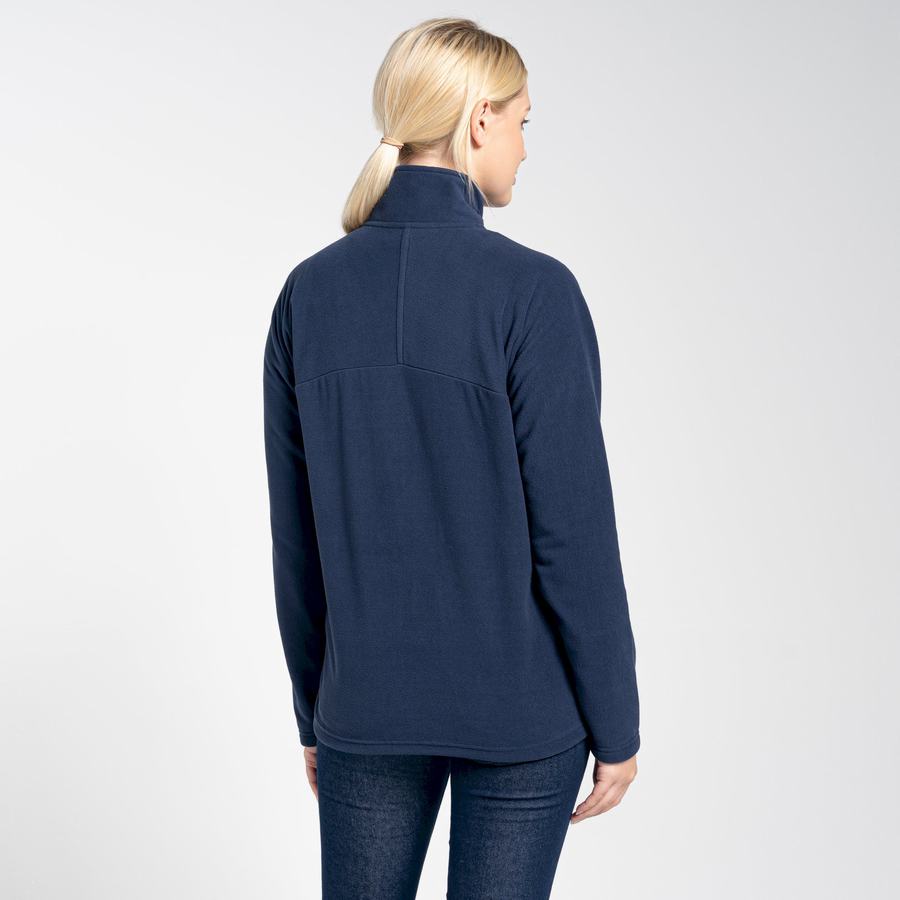 Blue Navy Craghoppers Cabrillo Half Zip Women's Sweaters | AWK1681WZ