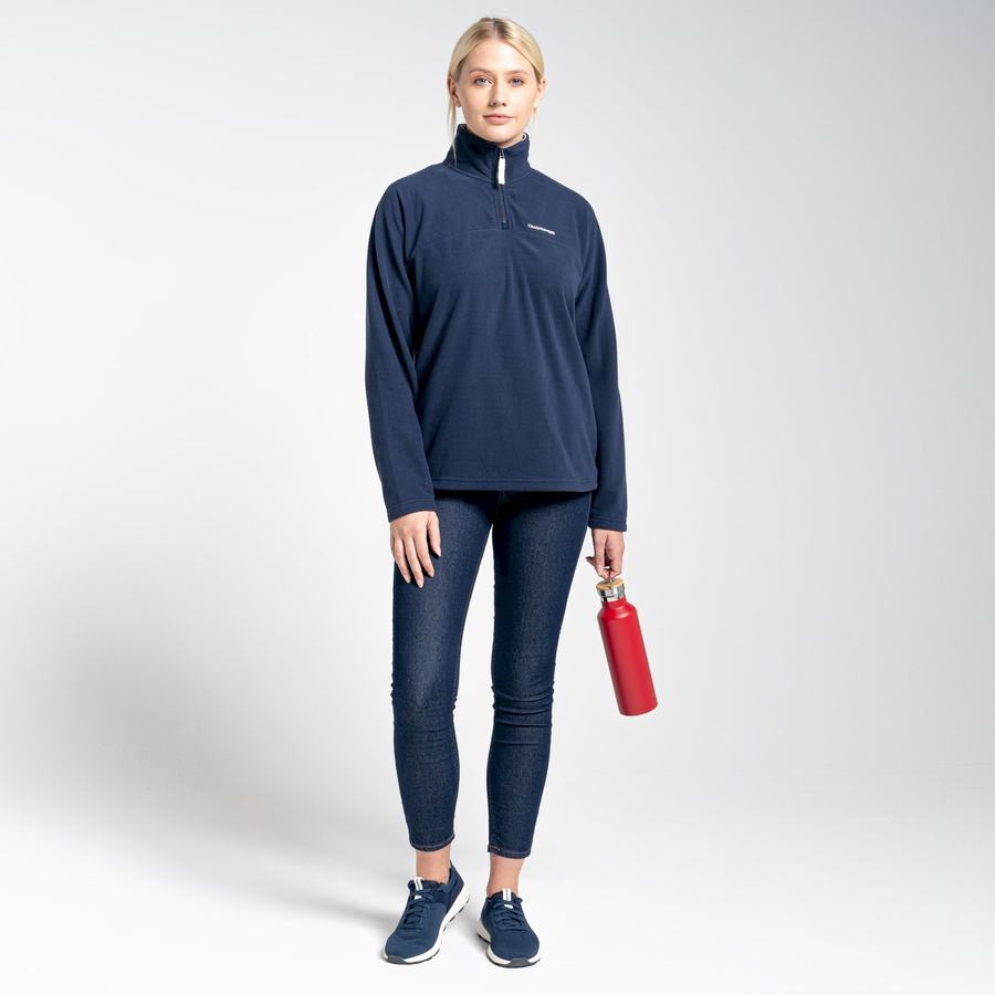 Blue Navy Craghoppers Cabrillo Half Zip Women's Sweaters | AWK1681WZ