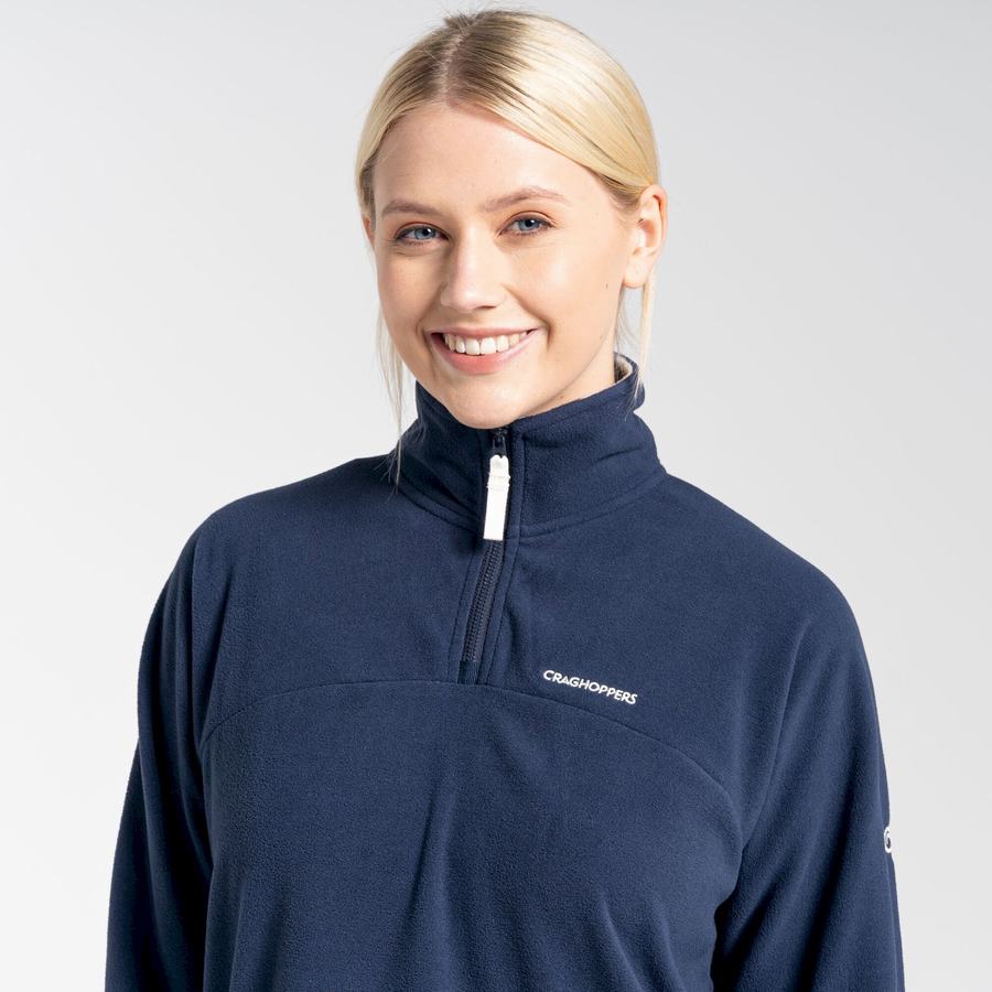 Blue Navy Craghoppers Cabrillo Half Zip Women's Sweaters | AWK1681WZ