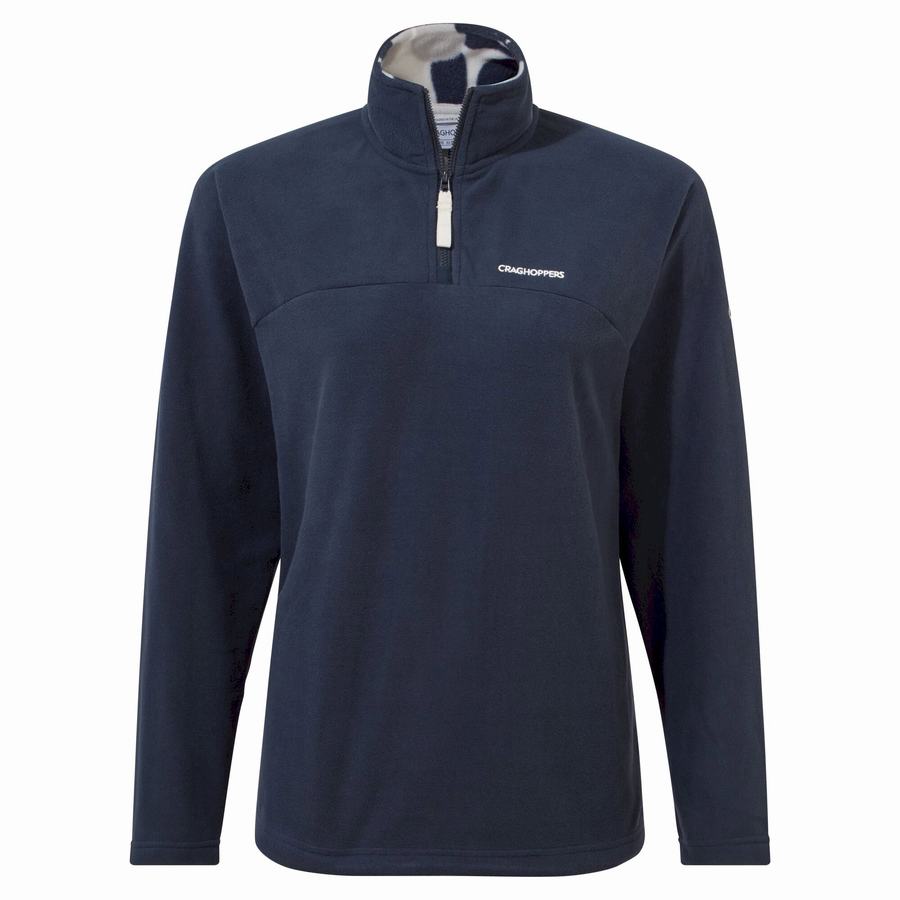 Blue Navy Craghoppers Cabrillo Half Zip Women's Sweaters | AWK1681WZ