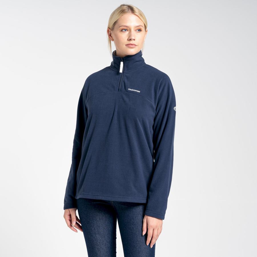 Blue Navy Craghoppers Cabrillo Half Zip Women's Sweaters | AWK1681WZ