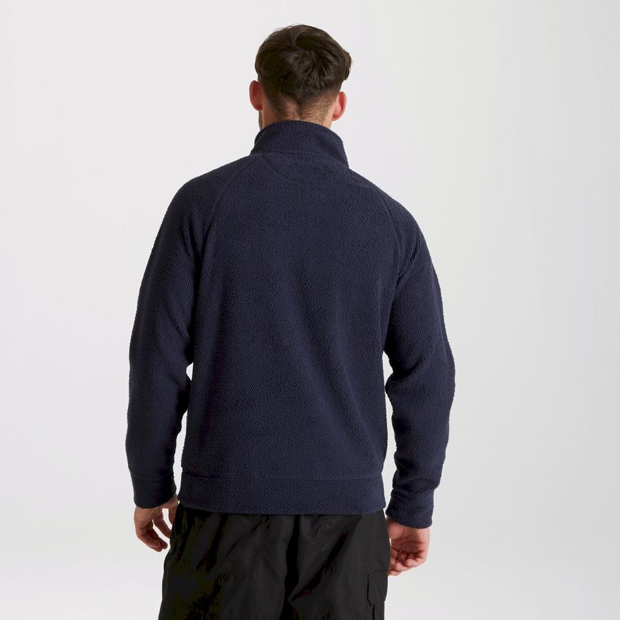 Blue Navy Craghoppers Cason Half-Zip Men's Sweaters | VTO3875FH