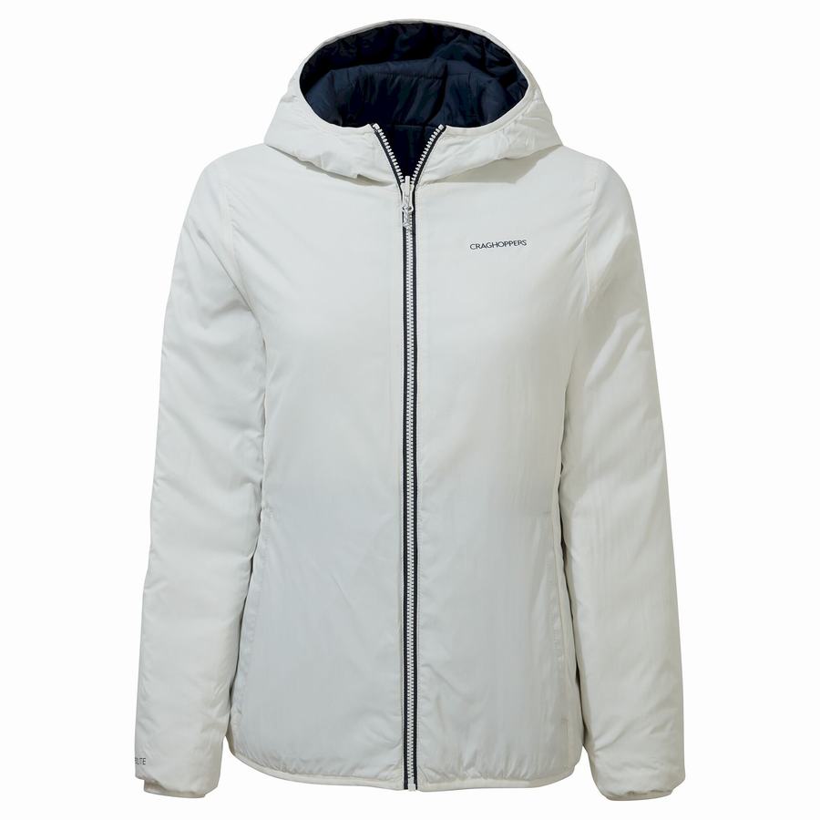 Blue Navy Craghoppers Compresslite VI Hooded Women's Jackets | NQY6170ZQ