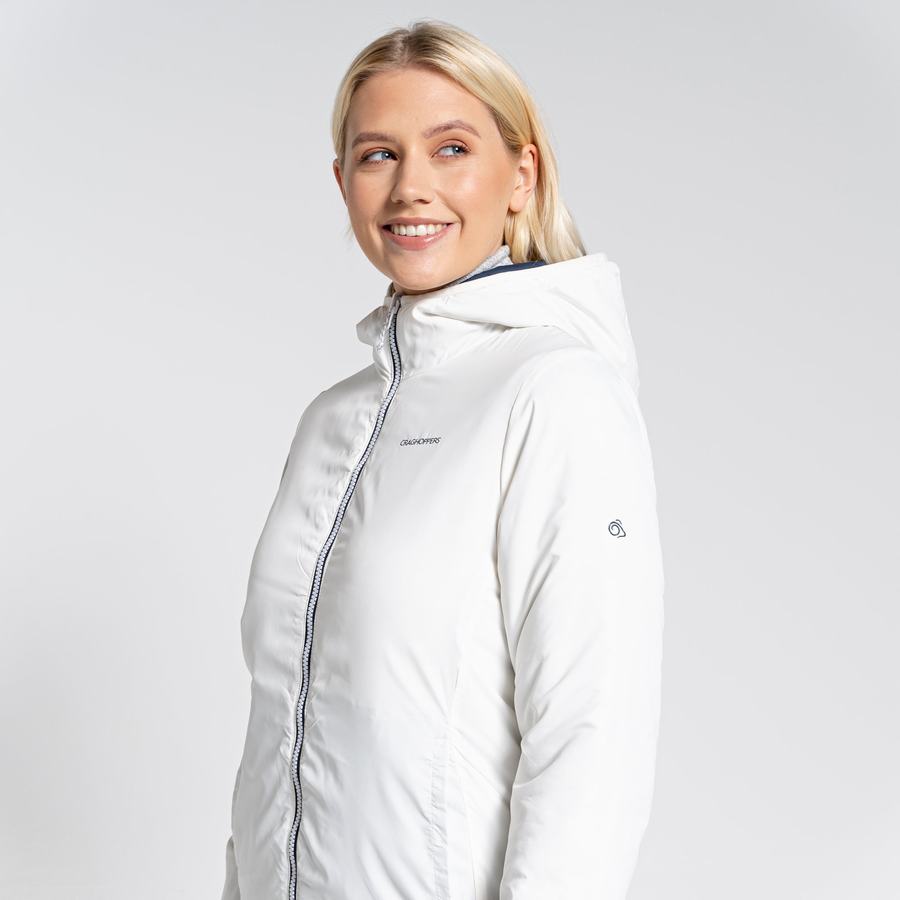 Blue Navy Craghoppers Compresslite VI Hooded Women's Jackets | NQY6170ZQ