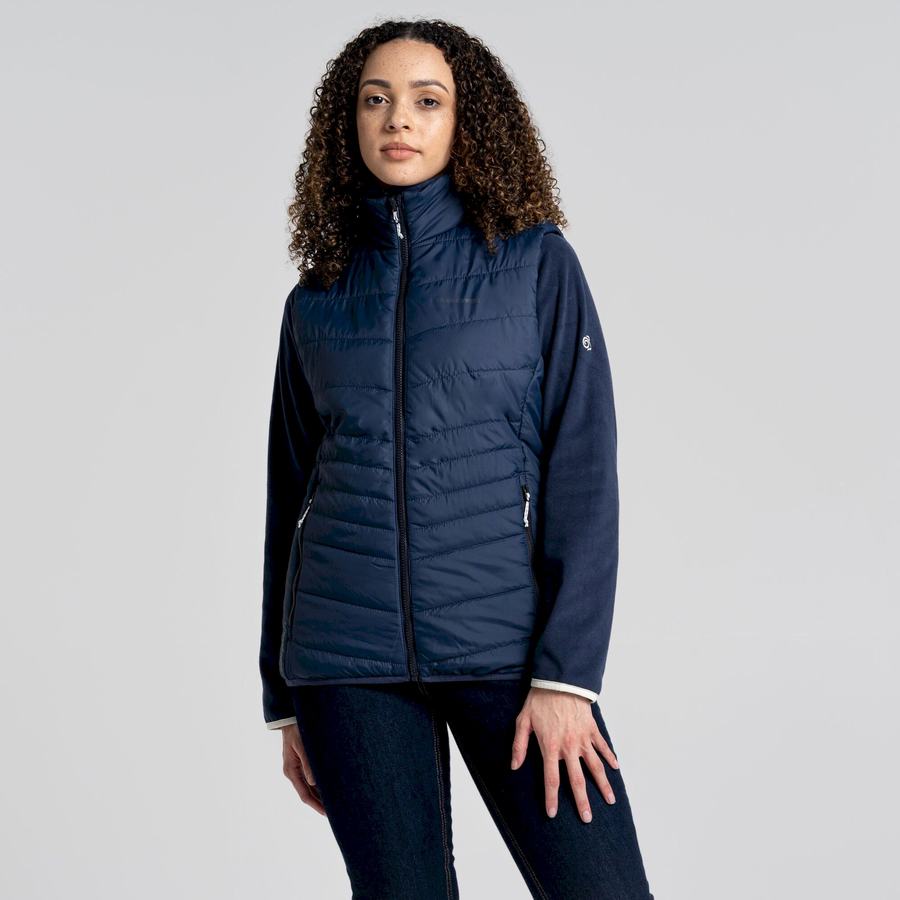 Blue Navy Craghoppers Compresslite VI Vest Women's Gilets | LIH477EK