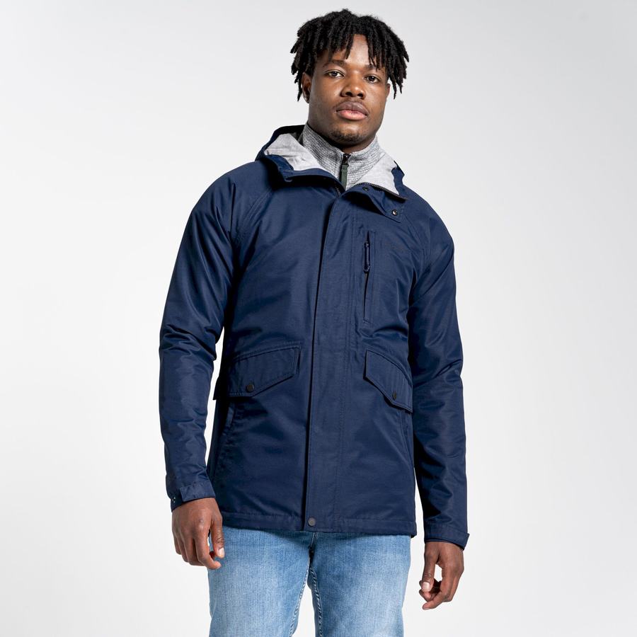 Blue Navy Craghoppers Cove Men's Jackets | YVC7792NU