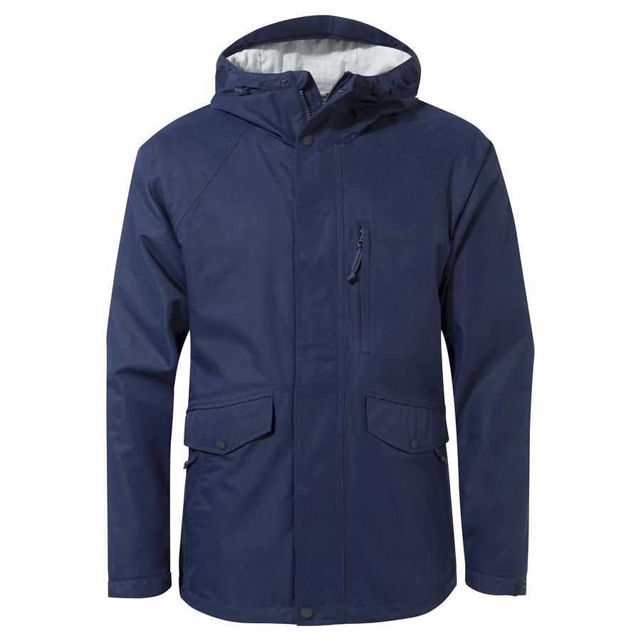 Blue Navy Craghoppers Cove Men\'s Jackets | YVC7792NU