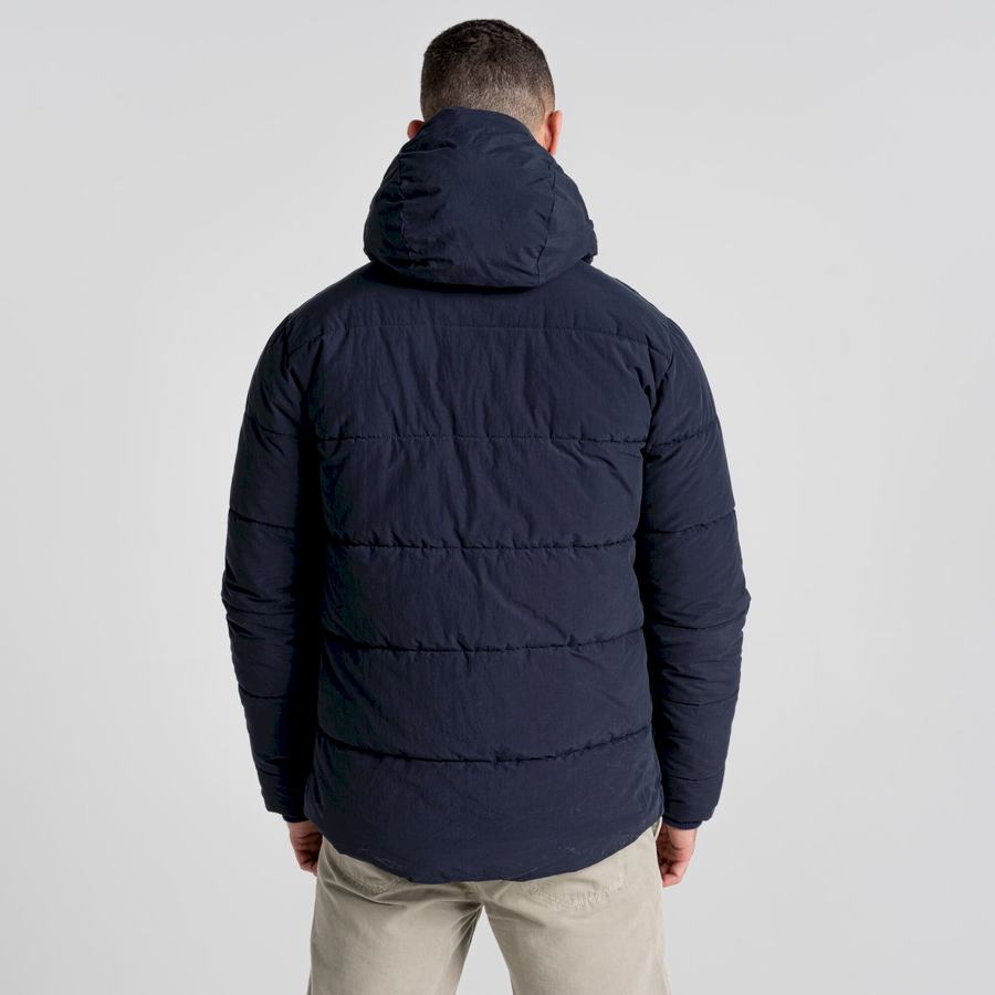 Blue Navy Craghoppers Dunbeath Insulated Hooded Men's Jackets | UPA4062JA