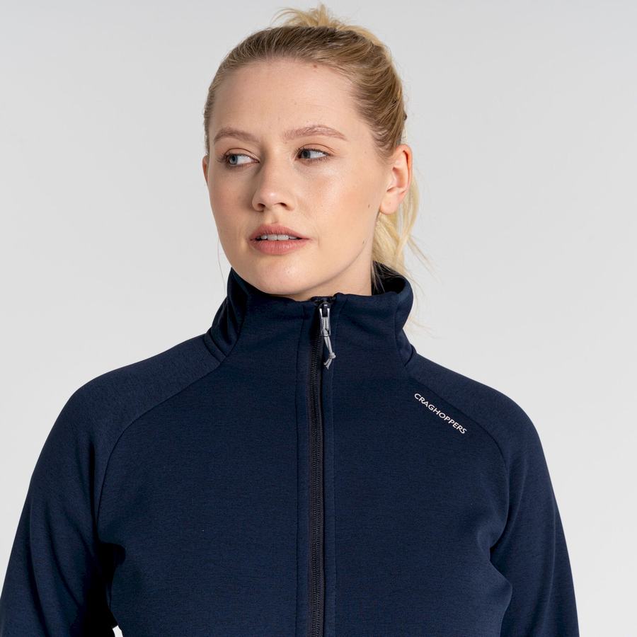 Blue Navy Craghoppers Dynamic Pro Half Zip Women's Sweaters | UPR3921VX