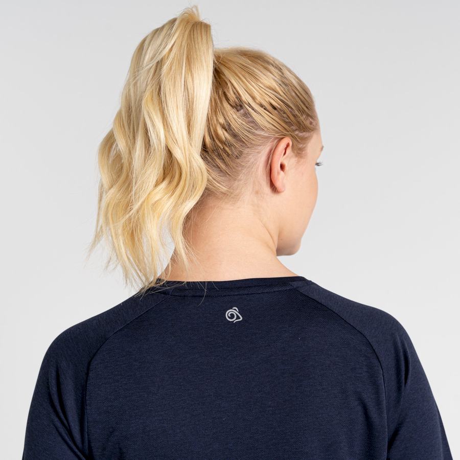 Blue Navy Craghoppers Dynamic Pro Short Sleeve Women's T-Shirts | WAV1469JV