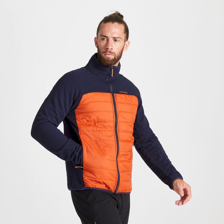 Blue Navy Craghoppers Finglas Hybrid Men's Jackets | QQO8942PB