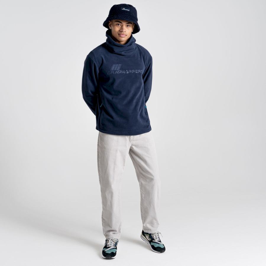 Blue Navy Craghoppers Frey Overhead Men's Sweatshirts | QBO4512YC