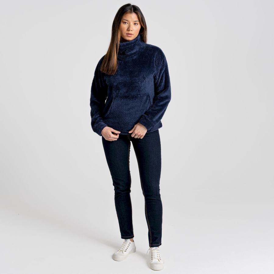 Blue Navy Craghoppers Inessa Overhead Women's Sweatshirts | BPF4034RK