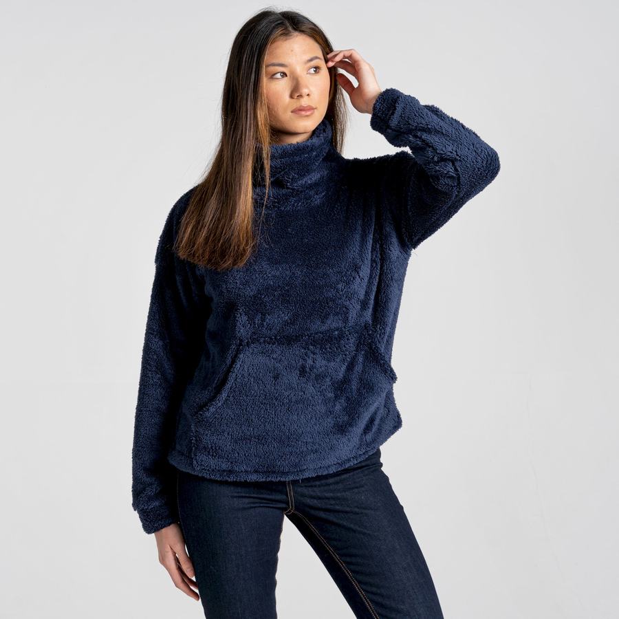 Blue Navy Craghoppers Inessa Overhead Women's Sweatshirts | BPF4034RK