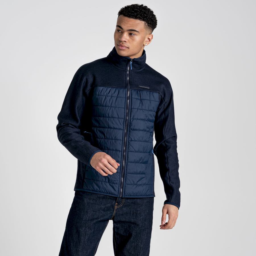 Blue Navy Craghoppers Kennett Hybrid Men's Jackets | XEJ1023PL