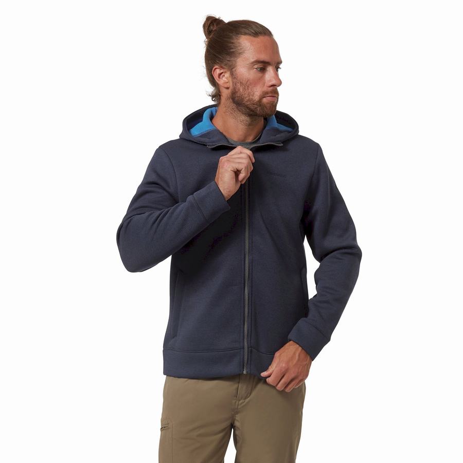 Blue Navy Craghoppers Kinson Men's Sweaters | ULL9165AG