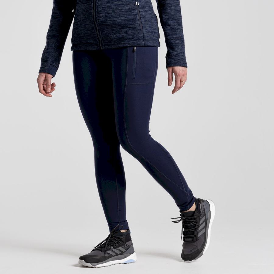 Blue Navy Craghoppers Kiwi Pro Women's Leggings | UJI148IV