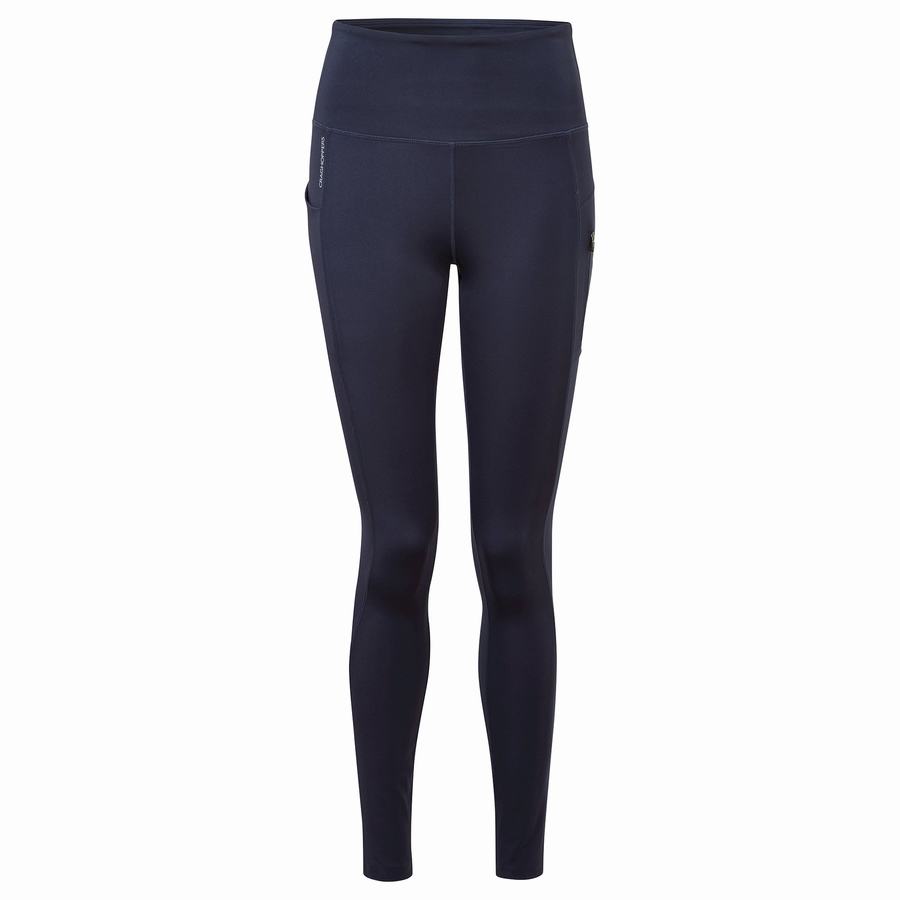 Blue Navy Craghoppers Kiwi Pro Women's Leggings | UJI148IV