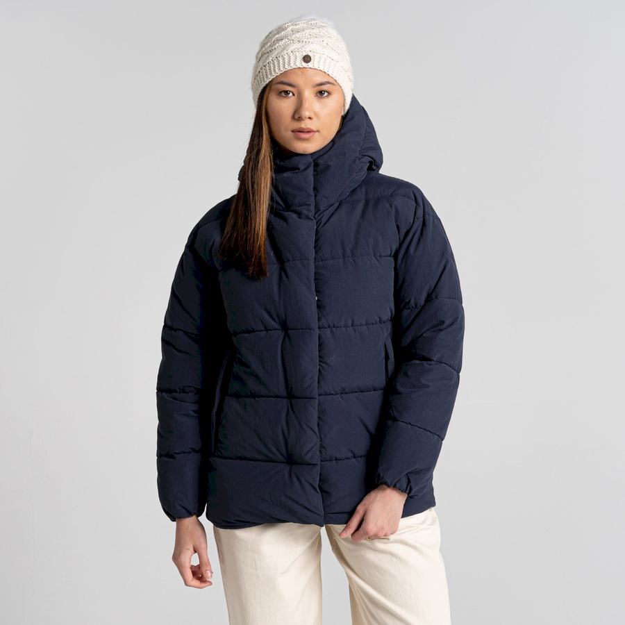 Blue Navy Craghoppers Madora Insulated Hooded Women's Jackets | ERJ6675YW