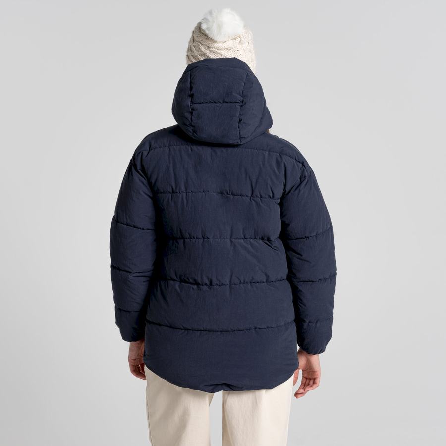 Blue Navy Craghoppers Madora Insulated Hooded Women's Jackets | ERJ6675YW