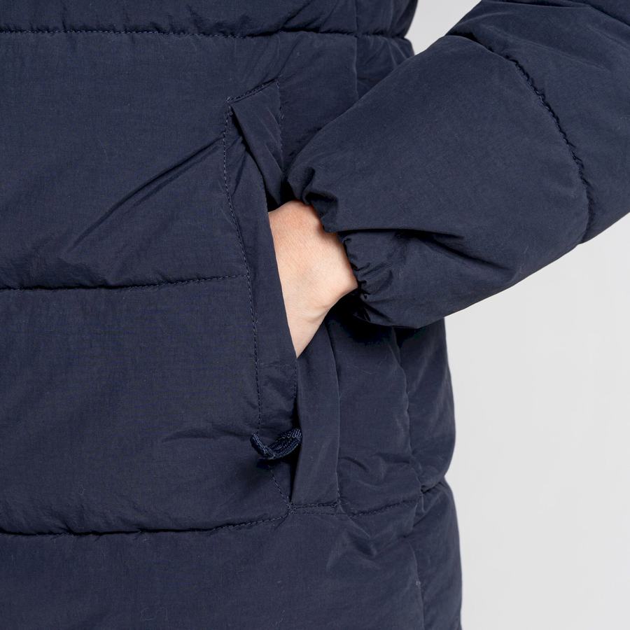 Blue Navy Craghoppers Madora Insulated Hooded Women's Jackets | ERJ6675YW