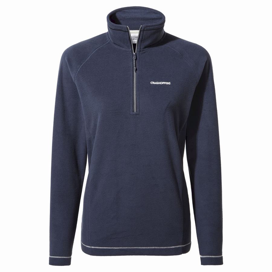 Blue Navy Craghoppers Miska Half Zip Women's Sweaters | LPE9158ES