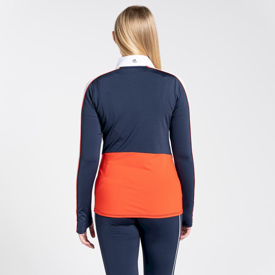 Blue Navy Craghoppers NosiLife Marcella Long Sleeved Women's T-Shirts | GQC7212HC