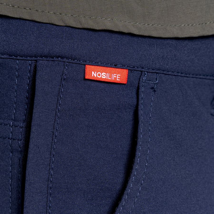 Blue Navy Craghoppers NosiLife Santos Men's Trousers | GCG6085RM