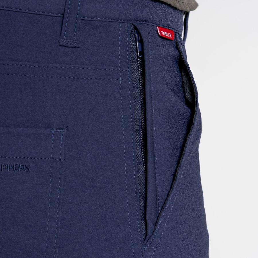 Blue Navy Craghoppers NosiLife Santos Men's Trousers | GCG6085RM