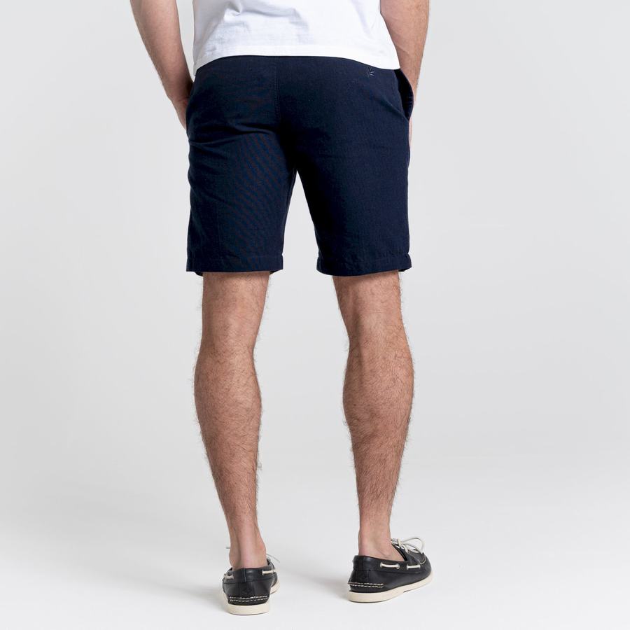 Blue Navy Craghoppers Nosibotanical Buck Men's Shorts | IUX4119WR