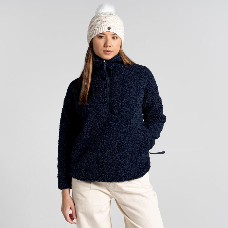 Blue Navy Craghoppers Orlena Half Zip Women's Sweaters | VVP6663AB