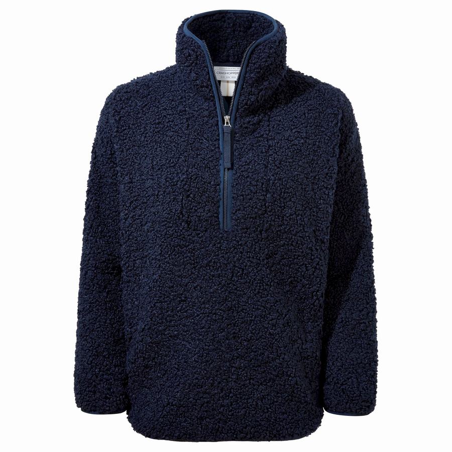 Blue Navy Craghoppers Orlena Half Zip Women's Sweaters | VVP6663AB