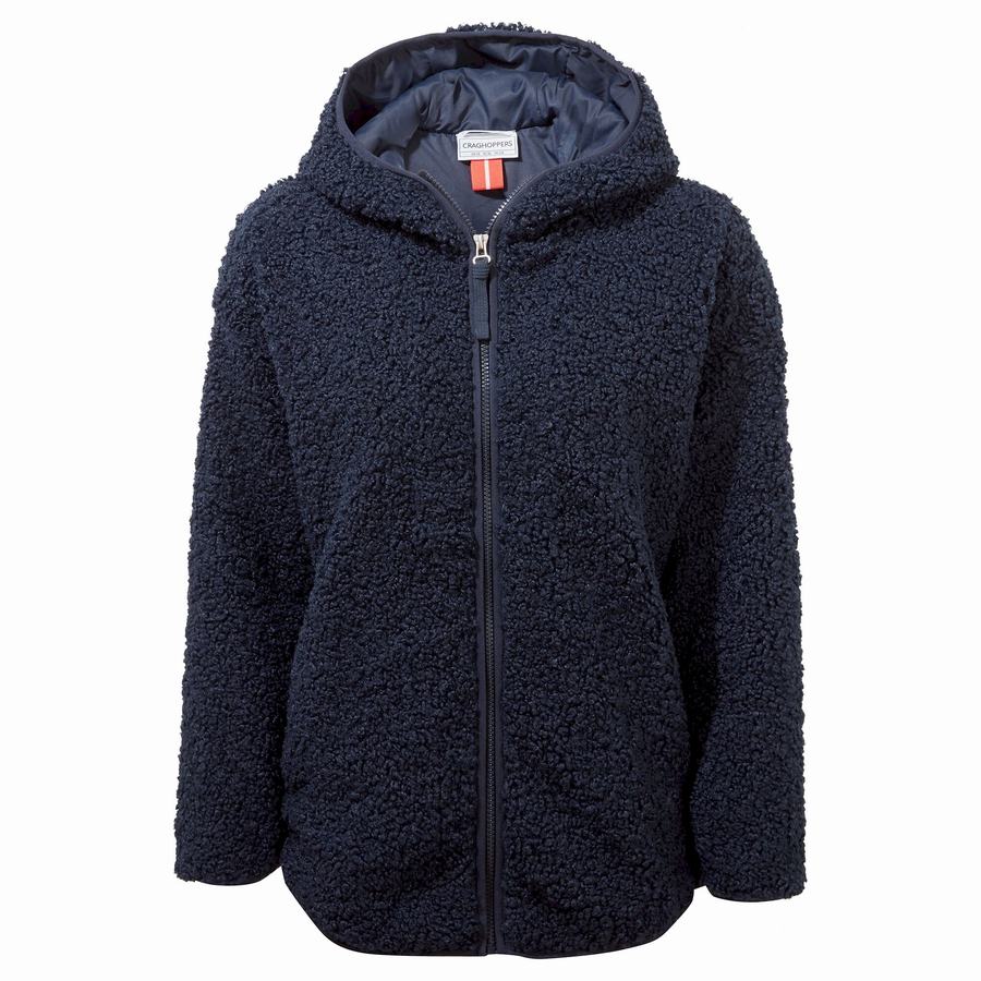 Blue Navy Craghoppers Orlena Hooded Women\'s Jackets | RDR2776PL