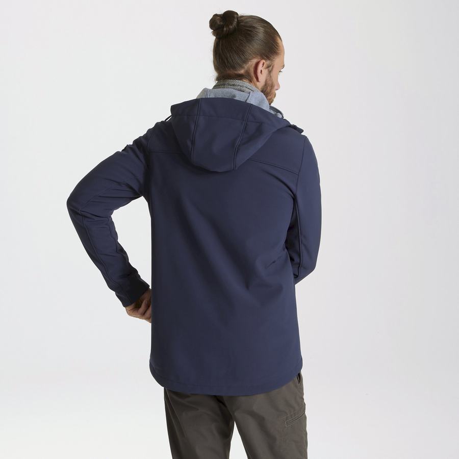 Blue Navy Craghoppers Oswin Insulated Hooded Men's Jackets | PON976BQ