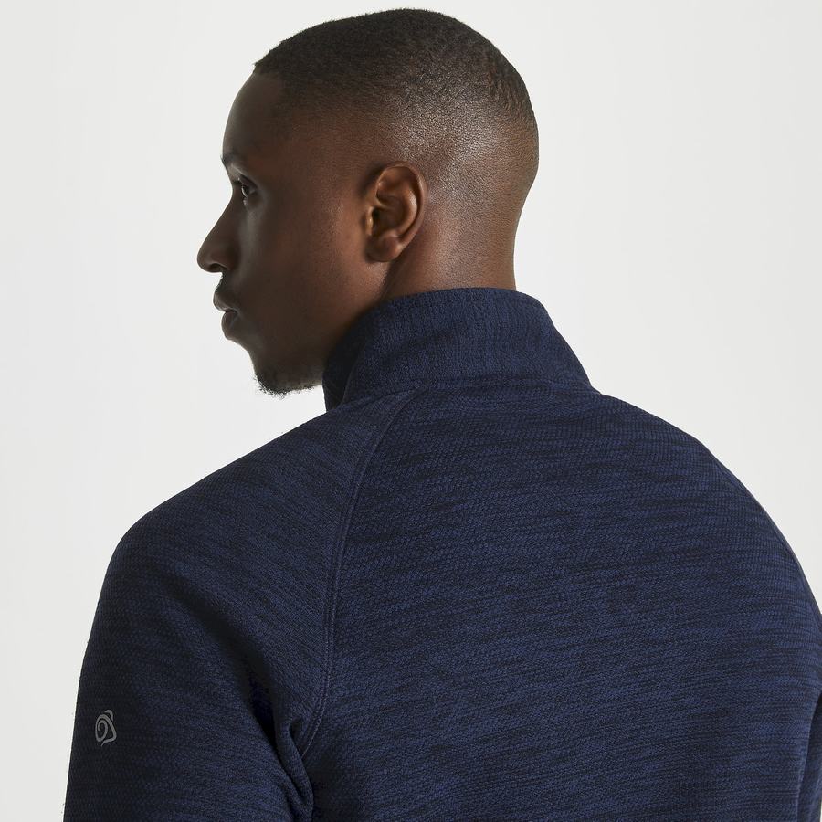 Blue Navy Craghoppers Stromer Half Men's Sweaters | ZKB7661ZT