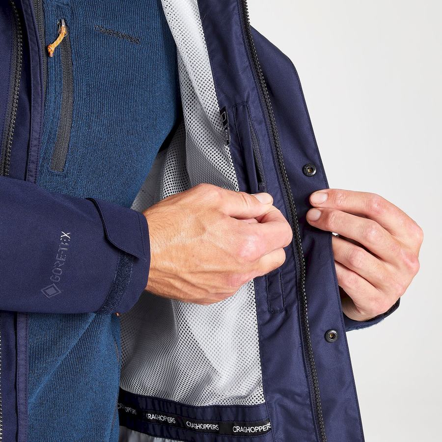 Blue Navy Craghoppers Talo GORE-TEX Men's Jackets | IGC4386WW