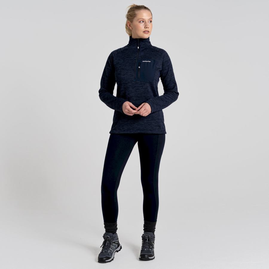 Blue Navy Craghoppers Trina Half Zip Women's Sweaters | XGX9016XB