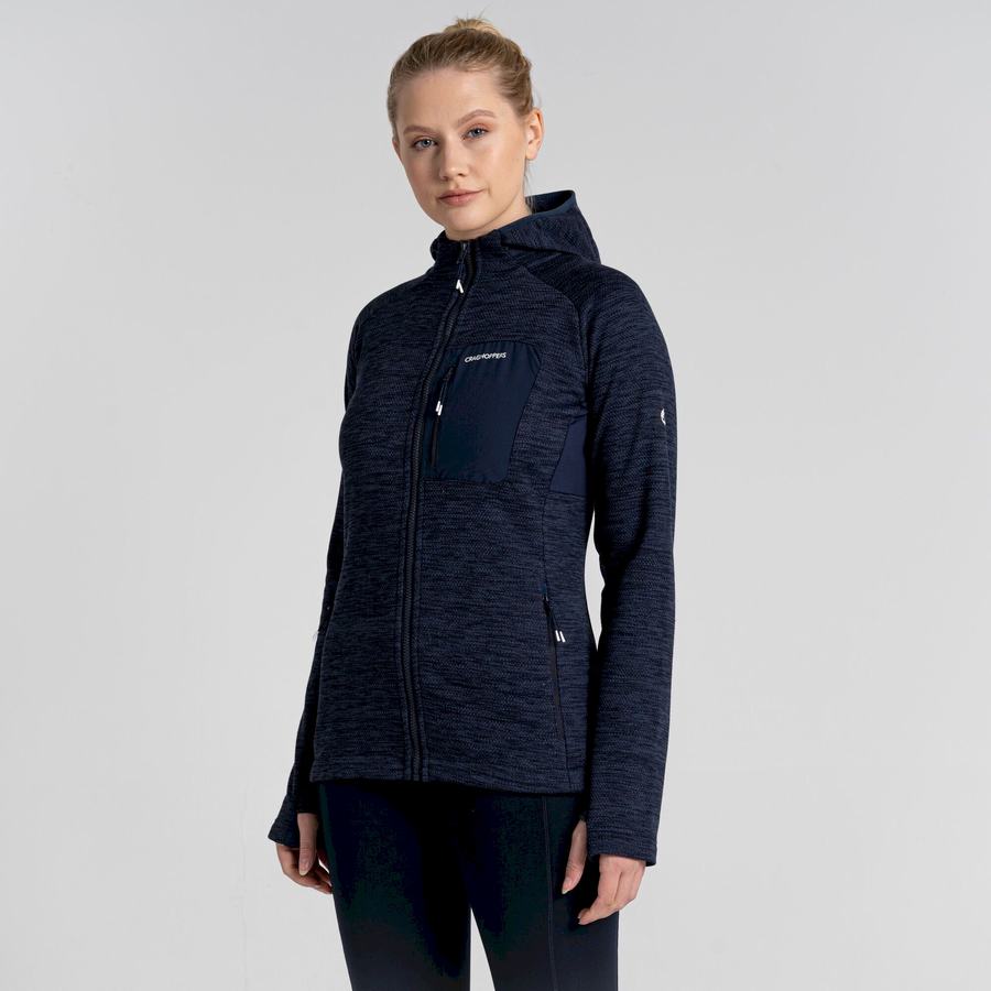 Blue Navy Craghoppers Trina Hooded Women's Jackets | IFL143RZ