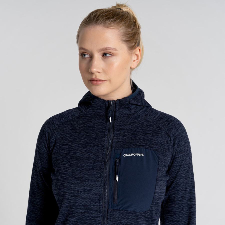 Blue Navy Craghoppers Trina Hooded Women's Jackets | IFL143RZ