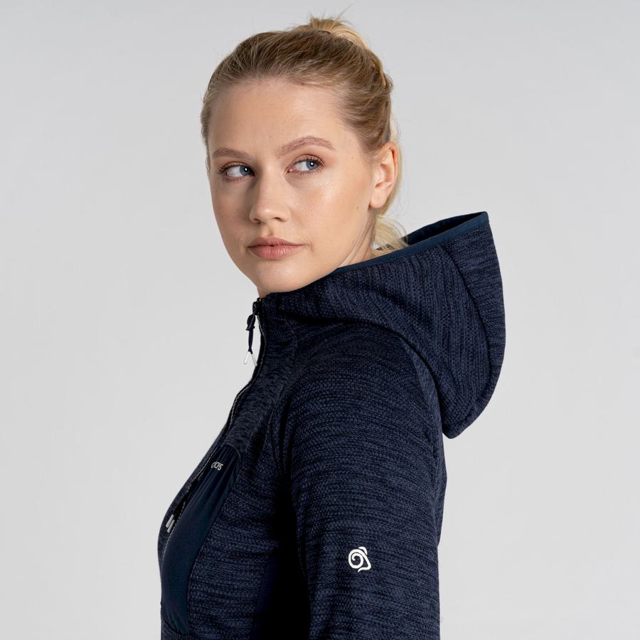 Blue Navy Craghoppers Trina Hooded Women's Jackets | IFL143RZ