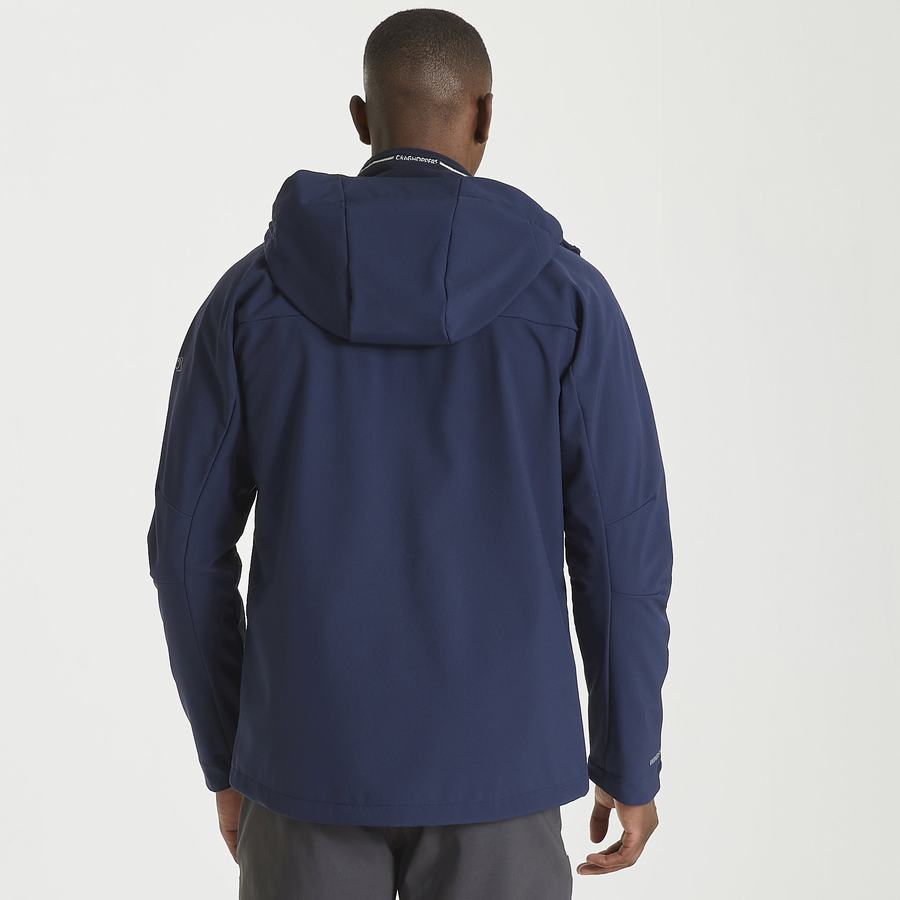 Blue Navy Craghoppers Tripp Hooded Men's Jackets | KRR6880YT