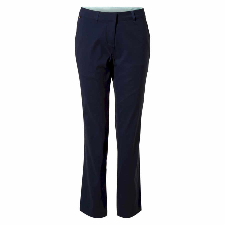 Blue Navy Craghoppers Verve Women's Trousers | CYS7889FA