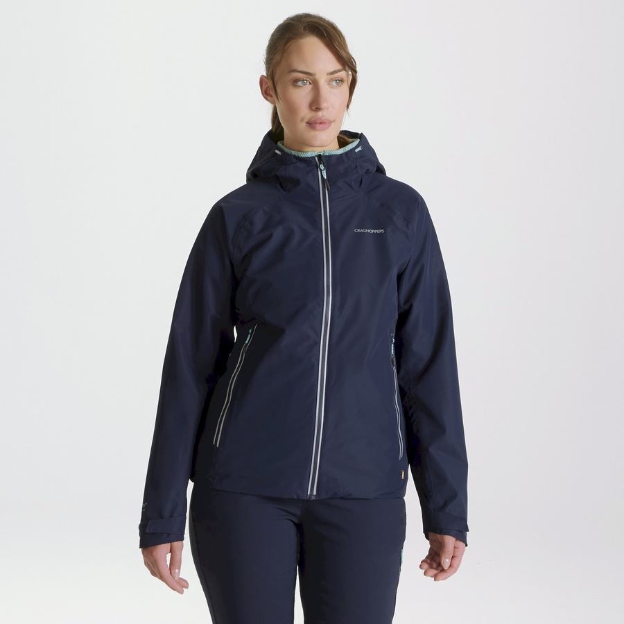 Blue Navy Craghoppers Waterproof Atlas Women's Jackets | ETG2693QA