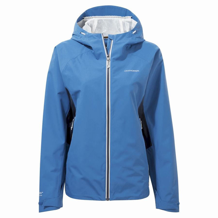 Blue Navy Craghoppers Waterproof Atlas Women's Jackets | IPL755AV