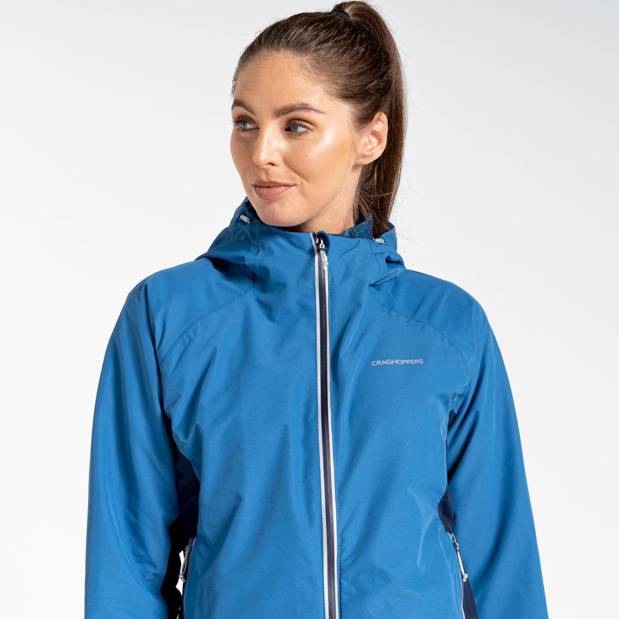 Blue Navy Craghoppers Waterproof Atlas Women's Jackets | IPL755AV