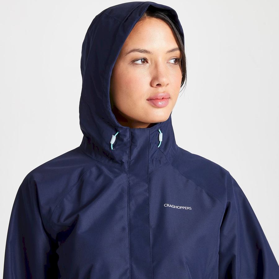 Blue Navy Craghoppers Waterproof Orion Women's Jackets | XGR3152DB