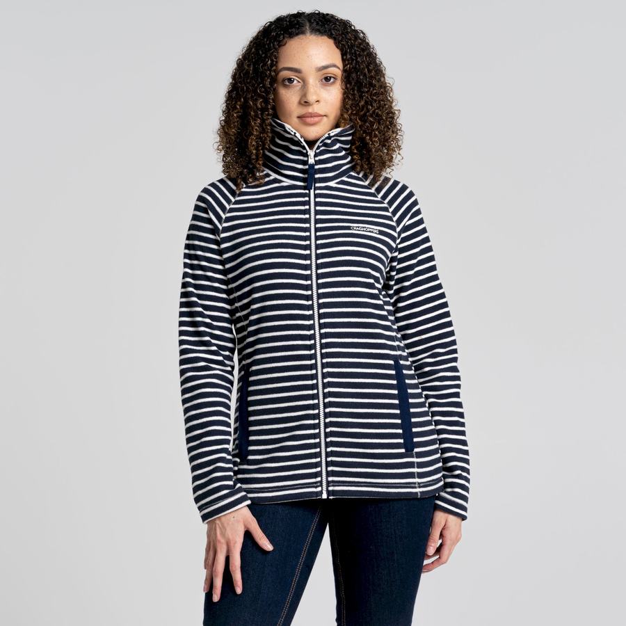 Blue Navy Stripes Craghoppers Ella Women's Sweaters | GFH2243XO