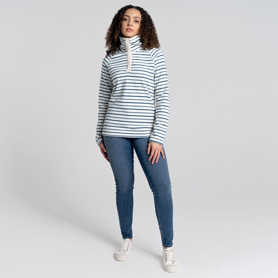 Blue Stripes Craghoppers Ella Overhead Women's Sweaters | RKZ617KQ