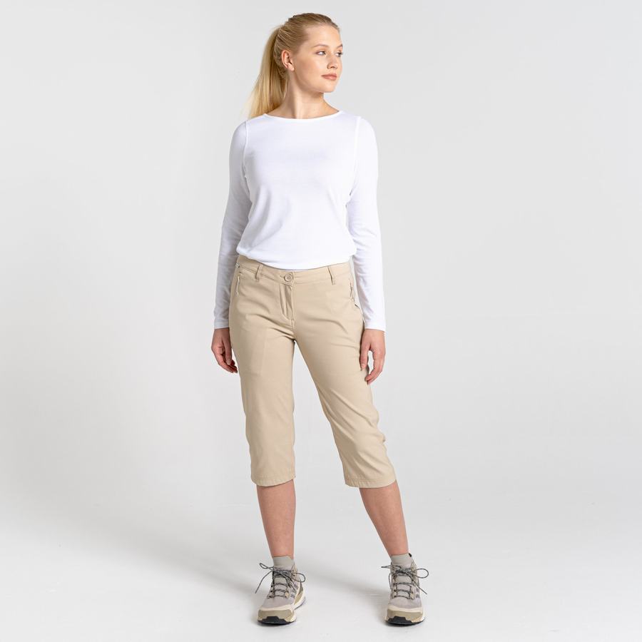 Brown Craghoppers Kiwi Pro II Crop Women's Trousers | ALH8100GK