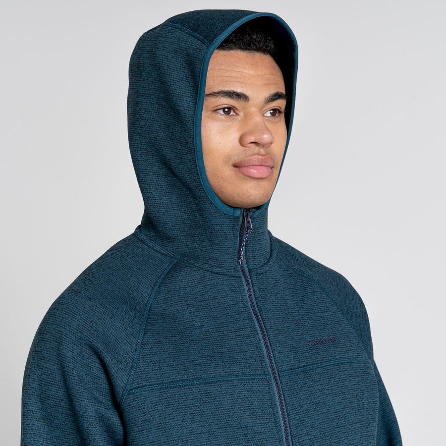 Dark Blue Craghoppers Brayden Hooded Men's Sweaters | AIZ5826ZA